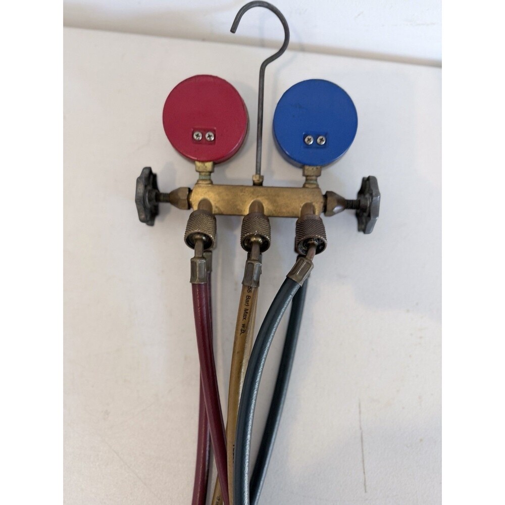 Yellow Jacket Ritchie R-12 R-22 R-502 HVAC Test and Charging Manifold Gauge - Picture 2 of 3